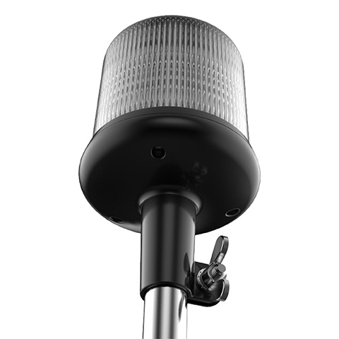 TA82 series LED beacon DIN pole mounting bottom view
