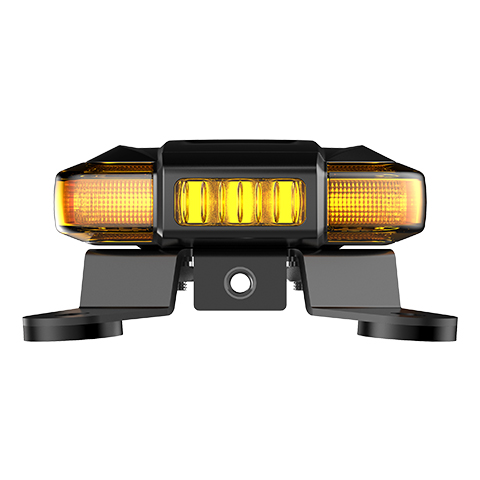 TE18 series full size LED light bar Amber color side view